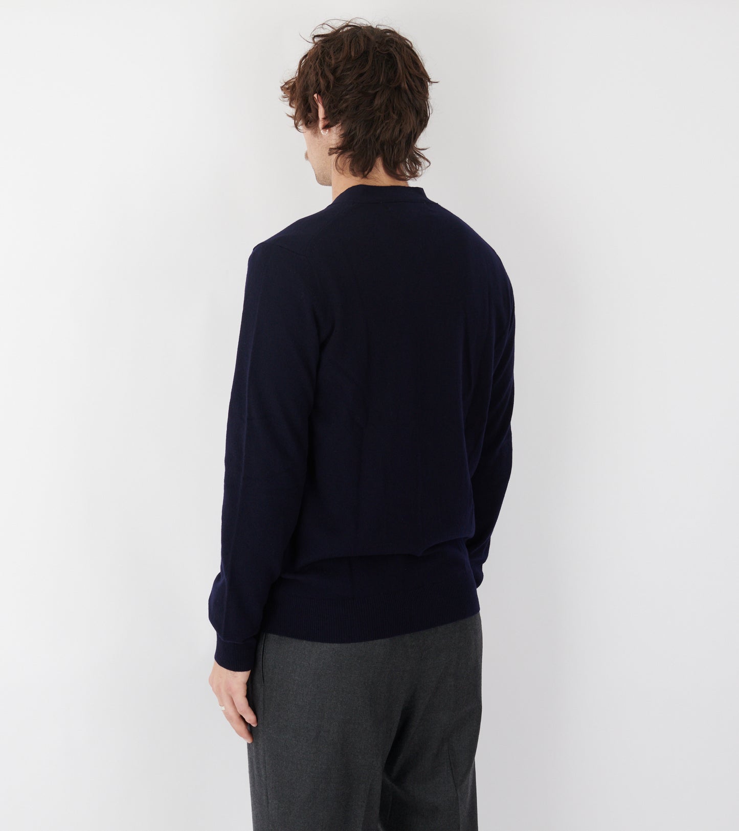 U Red Heart V-neck Cardigan Navy