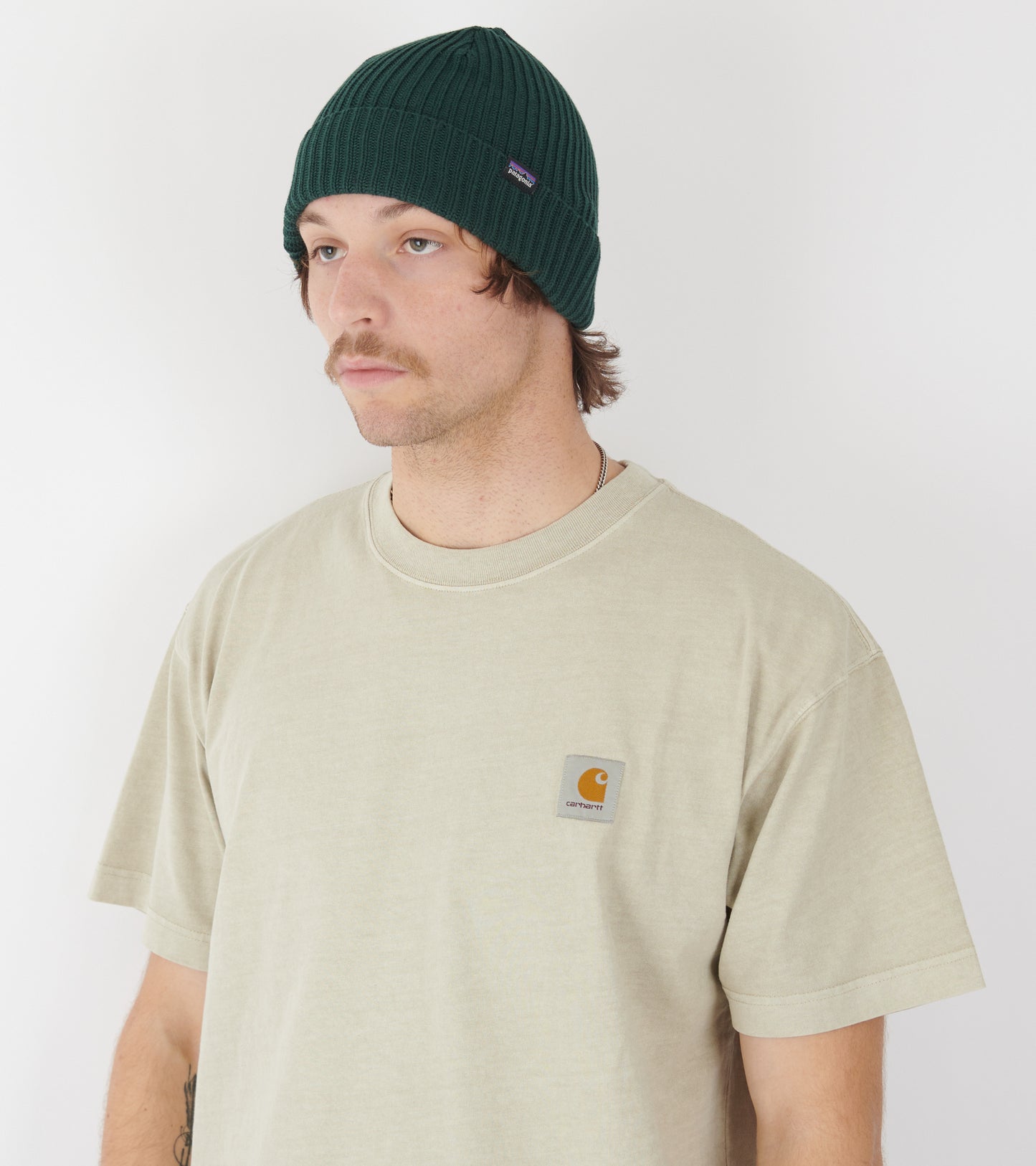Fishermans Rolled Beanie Cascade Green