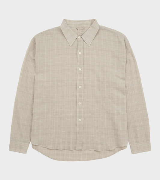 Vacation Shirt Chalk Seersucker Check