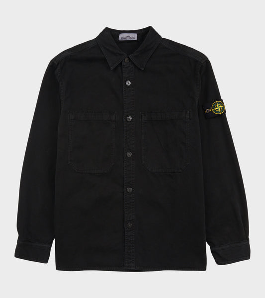 Cotton Canvas Overshirt Black