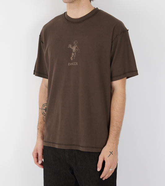 Inside-Out Logo Tee Brown