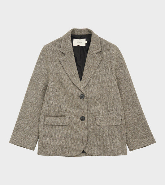 Shetland Wool Straight Blazer Brown