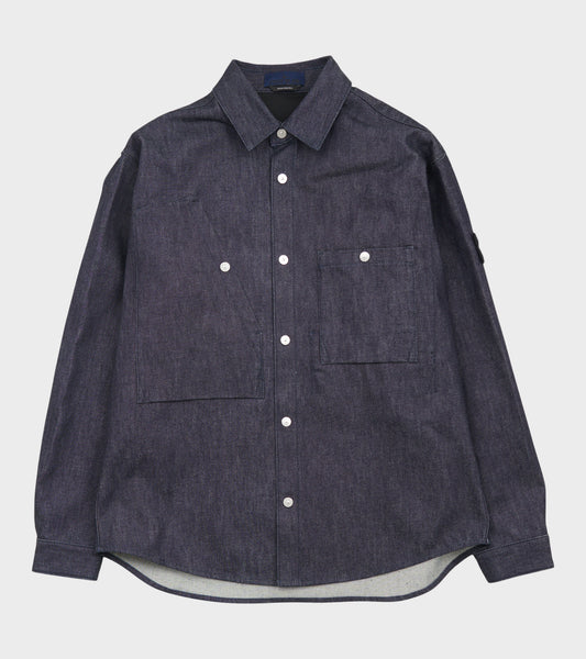 Relaxed Denim Overshirt One Wash Blue