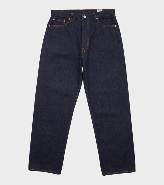 101 Dad Fit Denim Jeans One Wash Rigid Blue