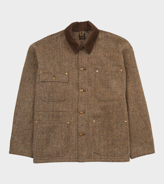 Harris Tweed Wool Jacket Brown