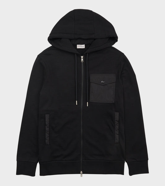 Nylon Pocket Hoodie Black