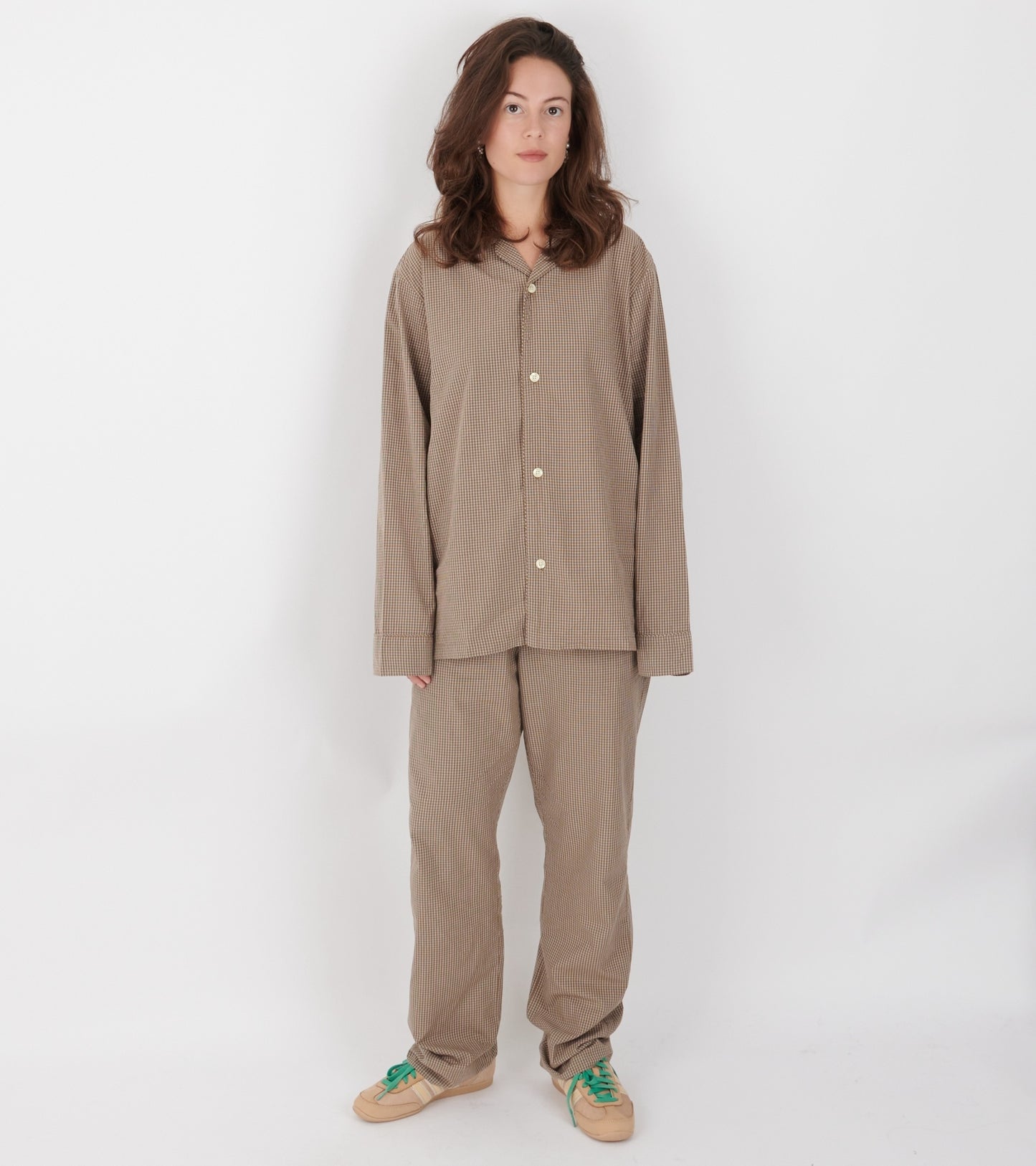Classic Pyjamas Check Mix Fossil