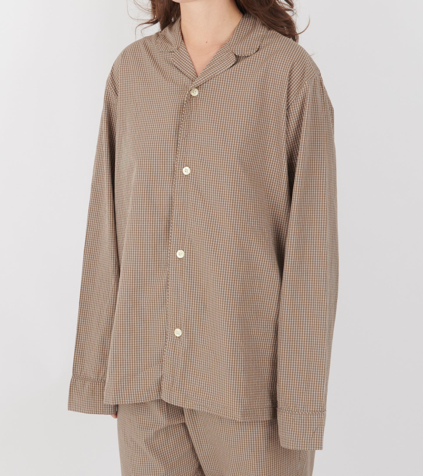 Classic Pyjamas Check Mix Fossil