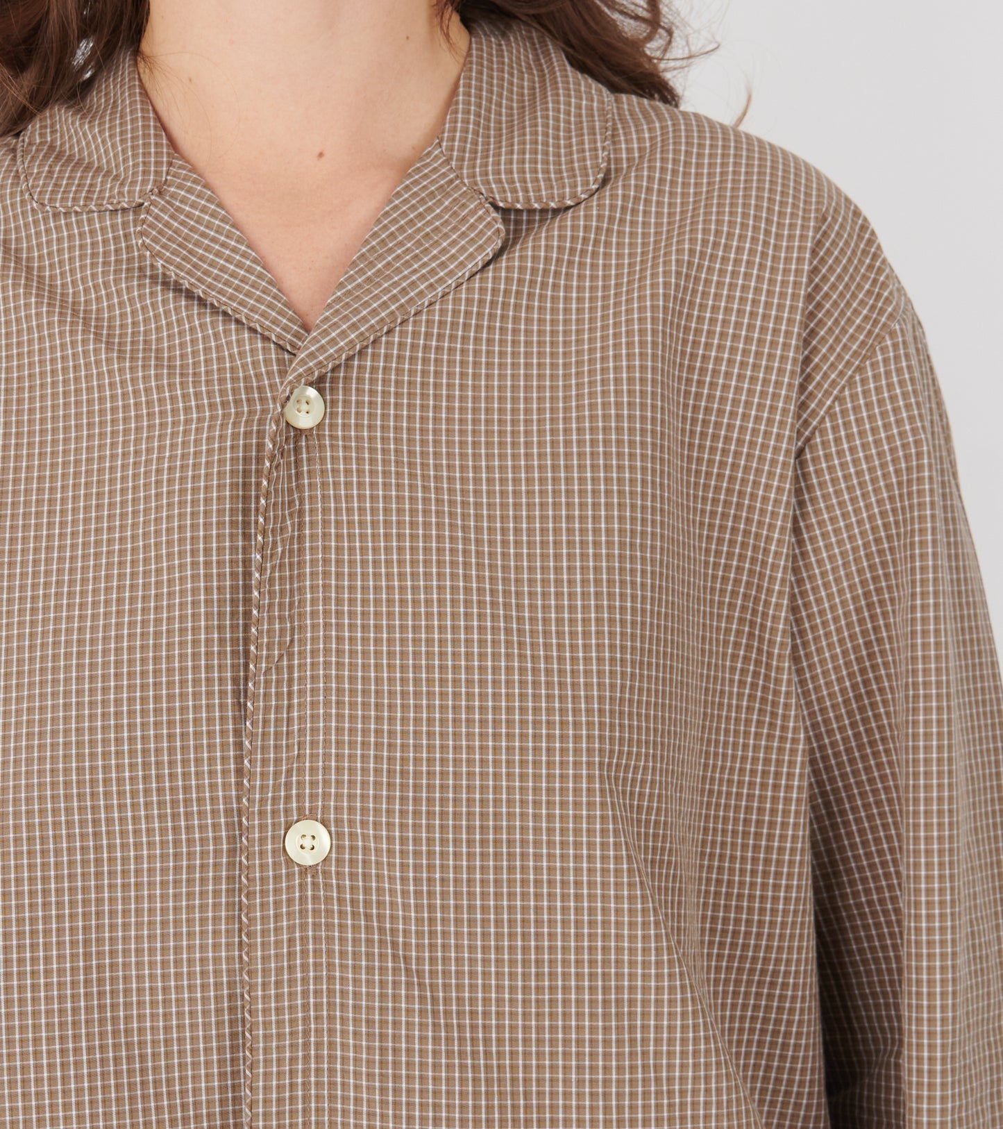 Classic Pyjamas Check Mix Fossil