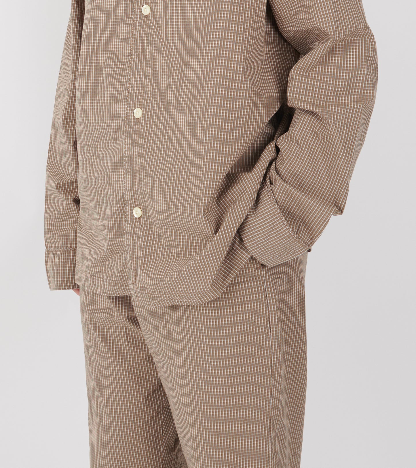 Classic Pyjamas Check Mix Fossil