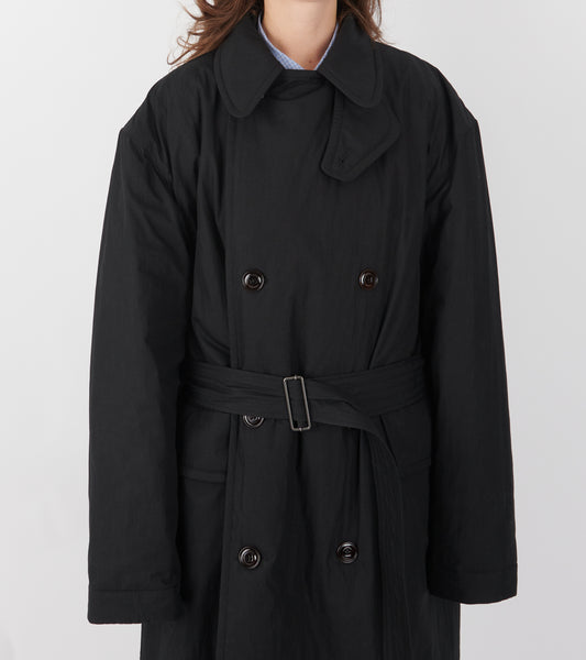 W Duvet Trench Black Tide Cotton Nylon