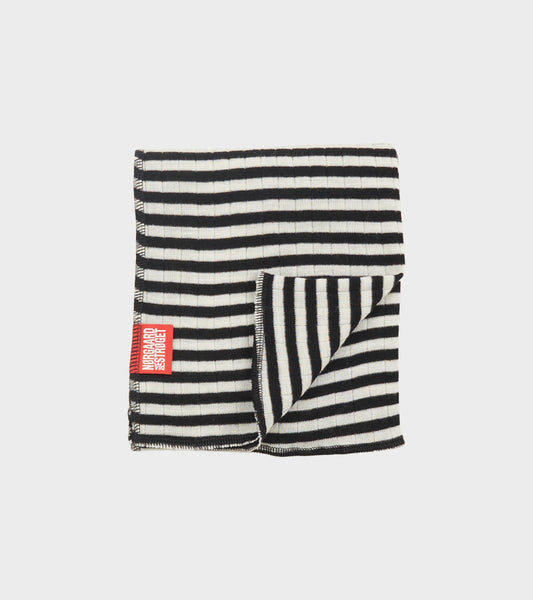 Scarf Interlock Wool Black/Ecru