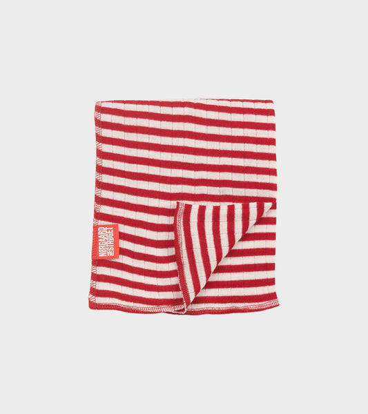 Scarf Interlock Wool Red/Ecru