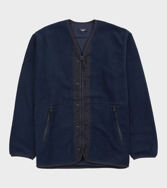 V-neck Zip Fleece Navy