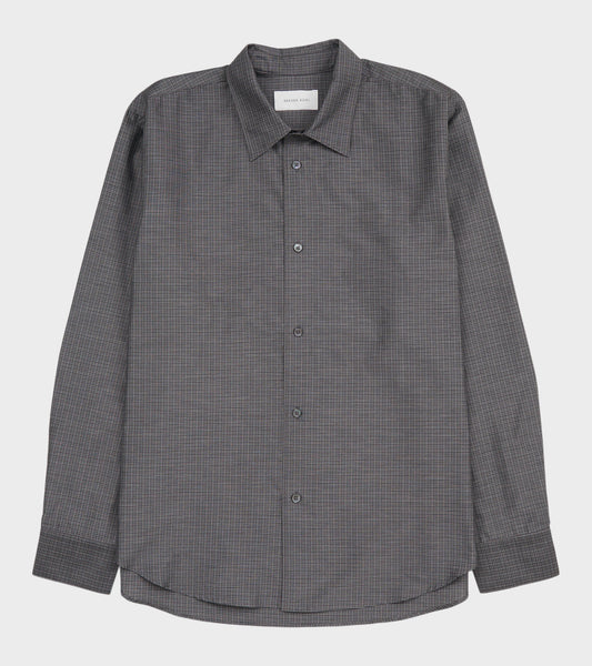 Volume Shirt Grid Charcoal