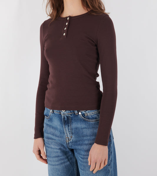 Jess Longsleeve Choco Plum