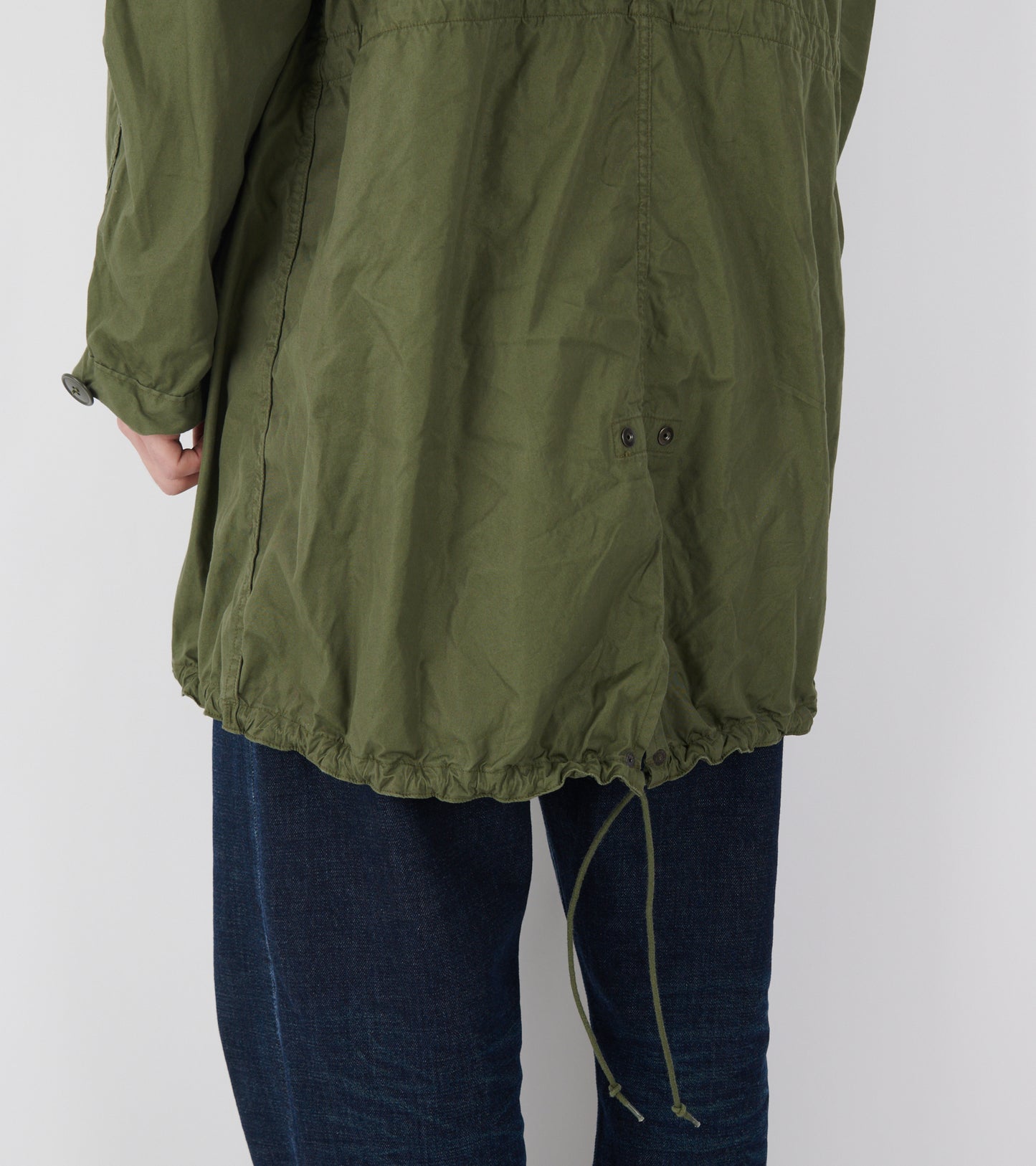 Fish Tail Coat Army Green