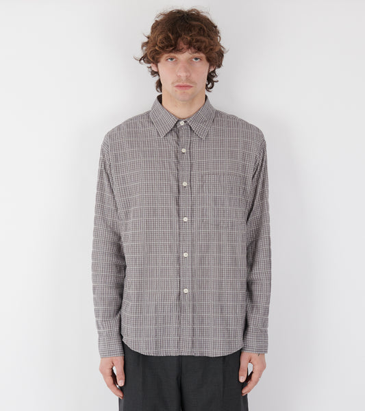 Executive Shirt Grey Textured Check
