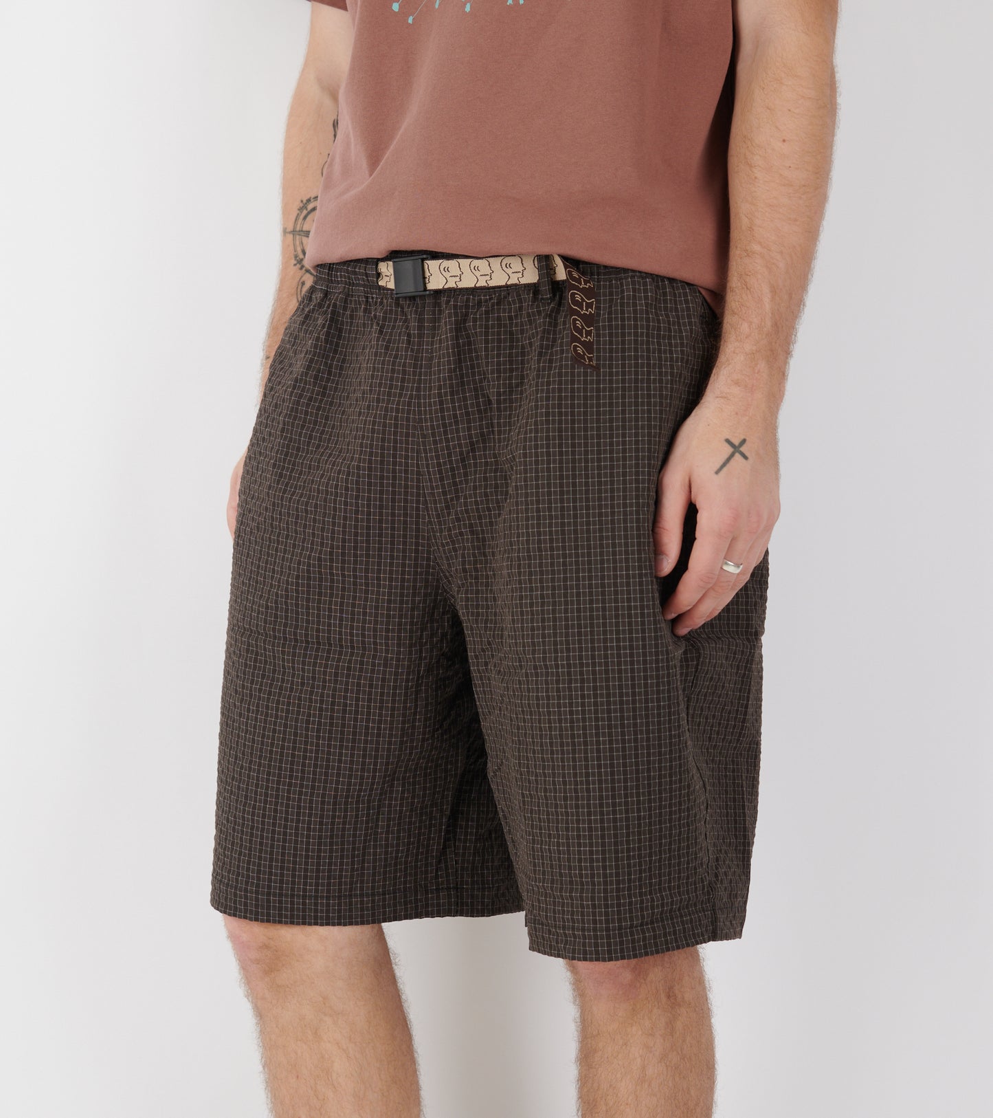 Nylon Ripstop Equipment Shorts Chocolate