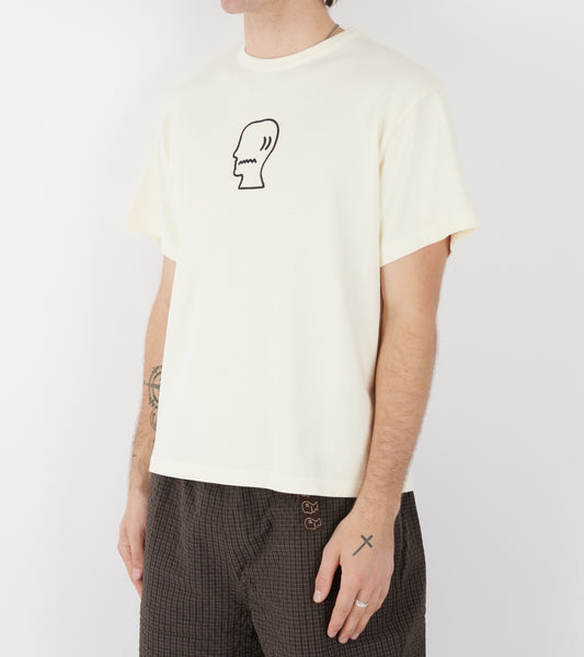 Heavyweight 3D Embroidery Logohead T-shirt Natural