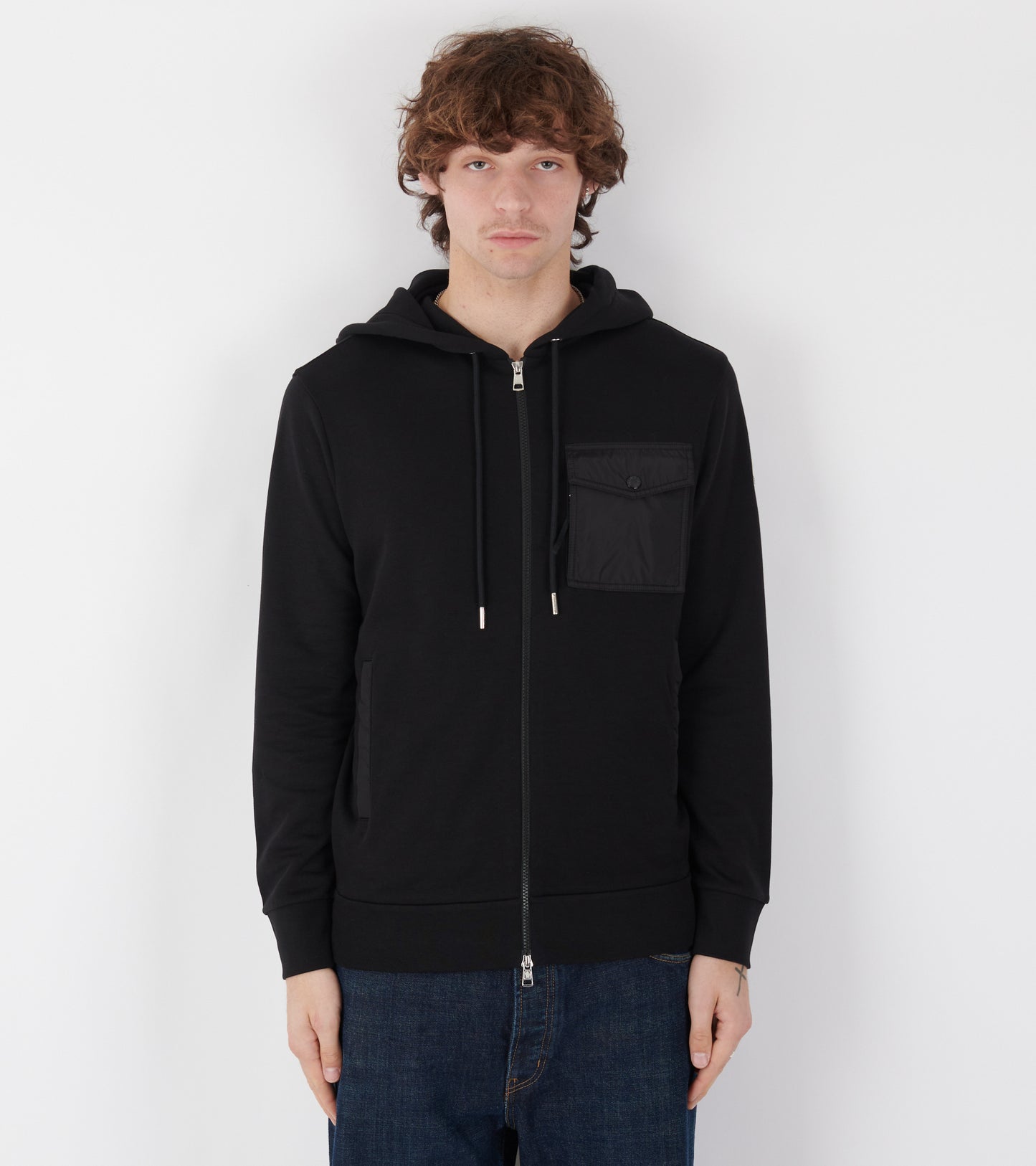 Nylon Pocket Hoodie Black