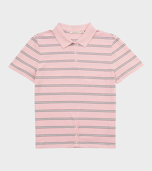 Julieta Striped S/S Polo Pink