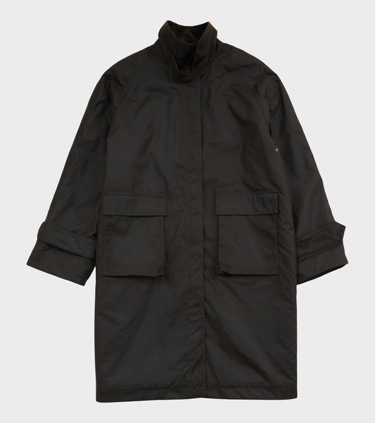 Oilskin Coat Dark Brown