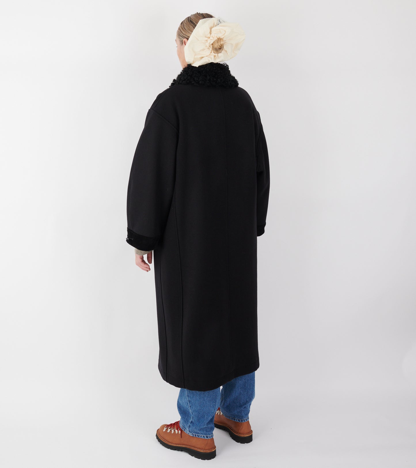 Hainsworth Wool Officer Coat Black