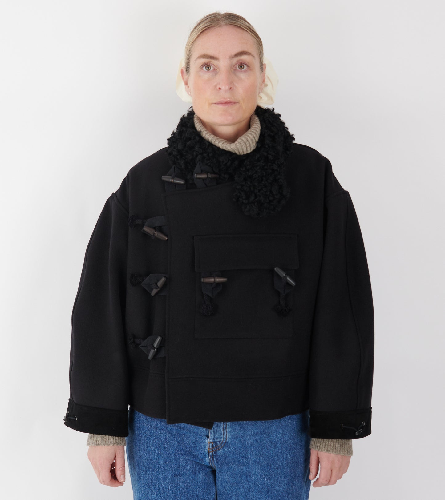 Hainsworth Wool Officer Jacket Black