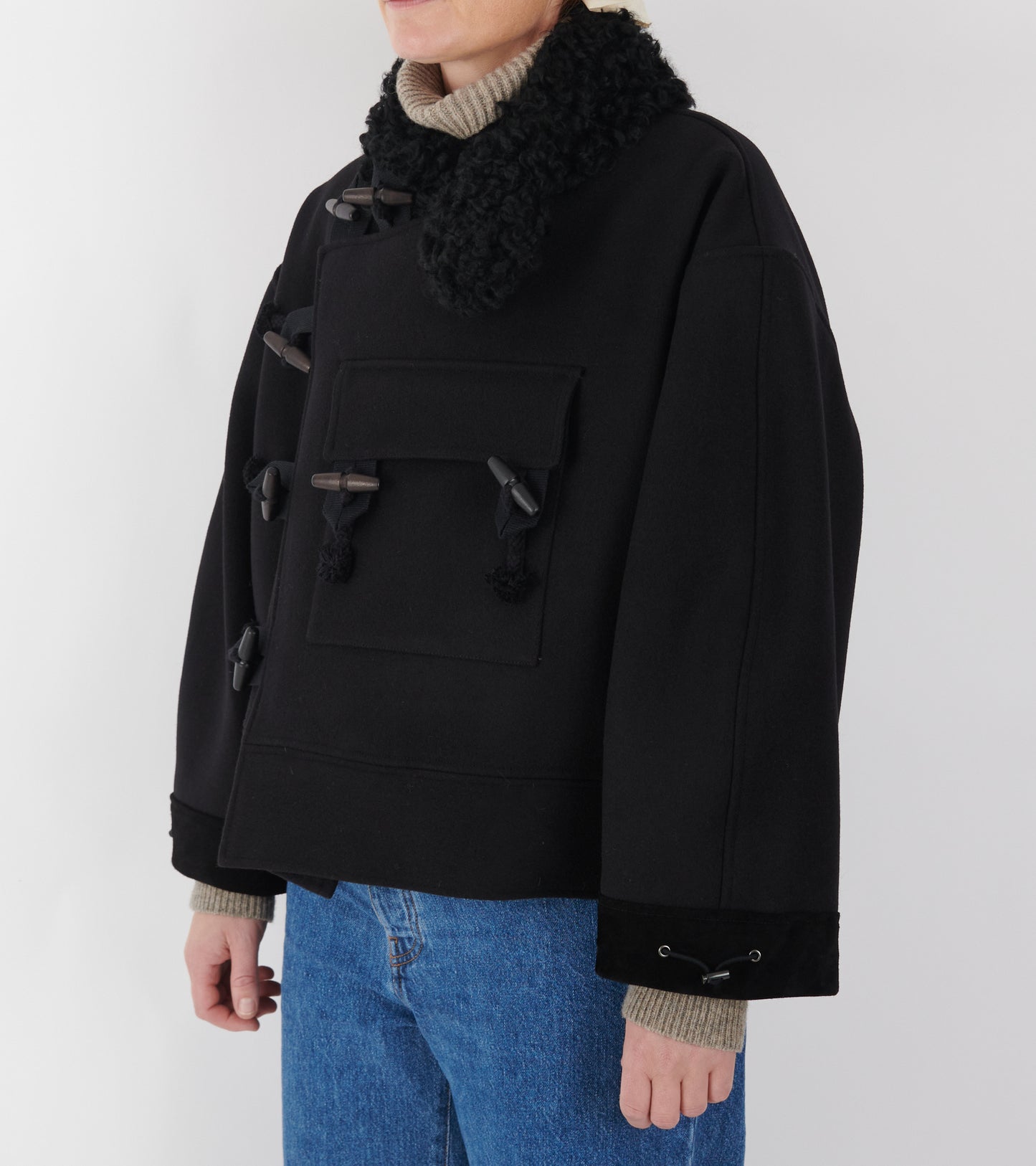 Hainsworth Wool Officer Jacket Black