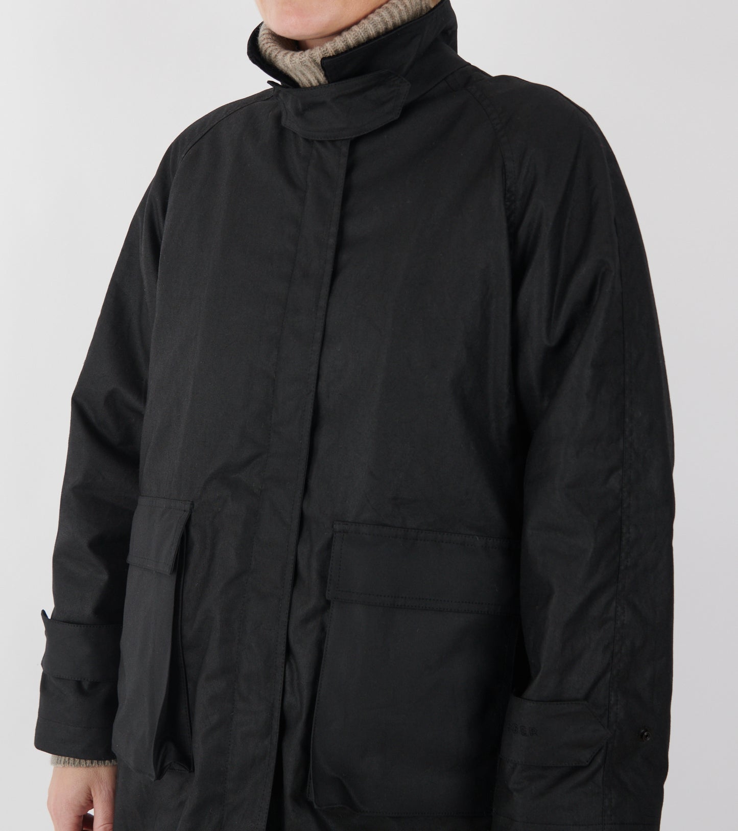 Oilskin Coat Black