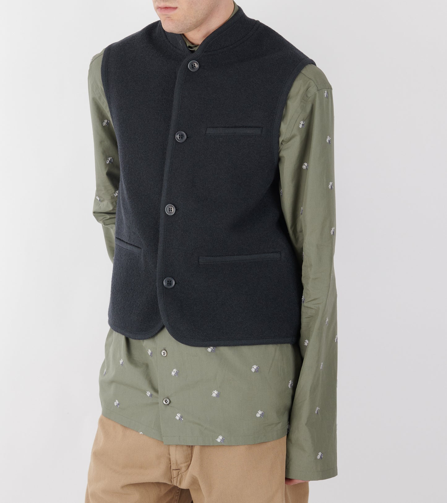 Walker Felted Vest Plombe