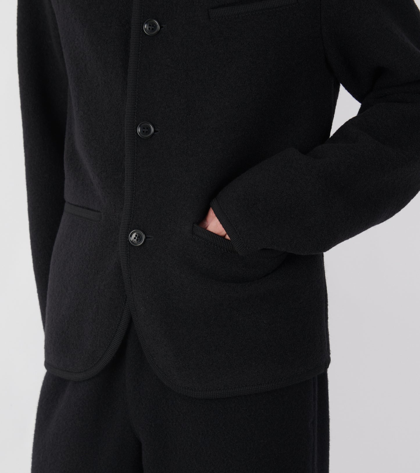 Walker Felted Jacket Black