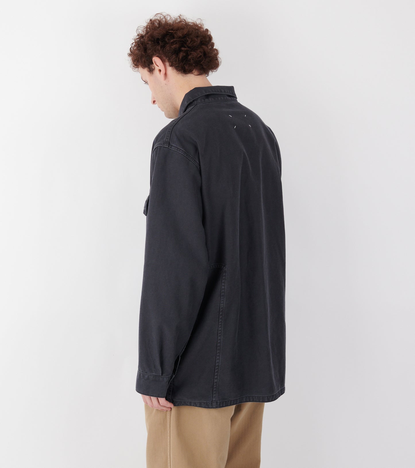 Cotton Caban Jacket Black