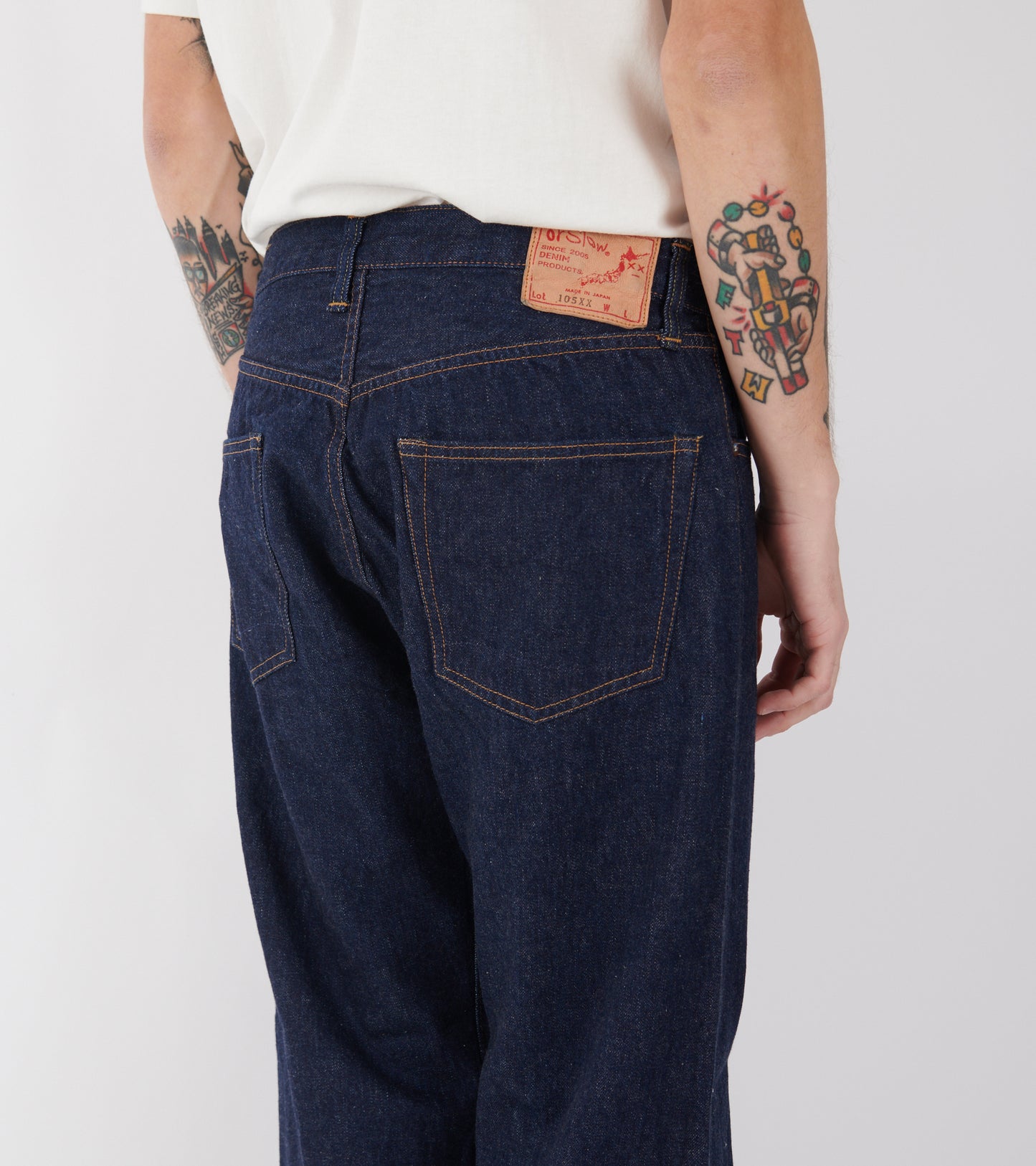 The 1950s Selvedge Denim Jeans One Wash Dark Blue