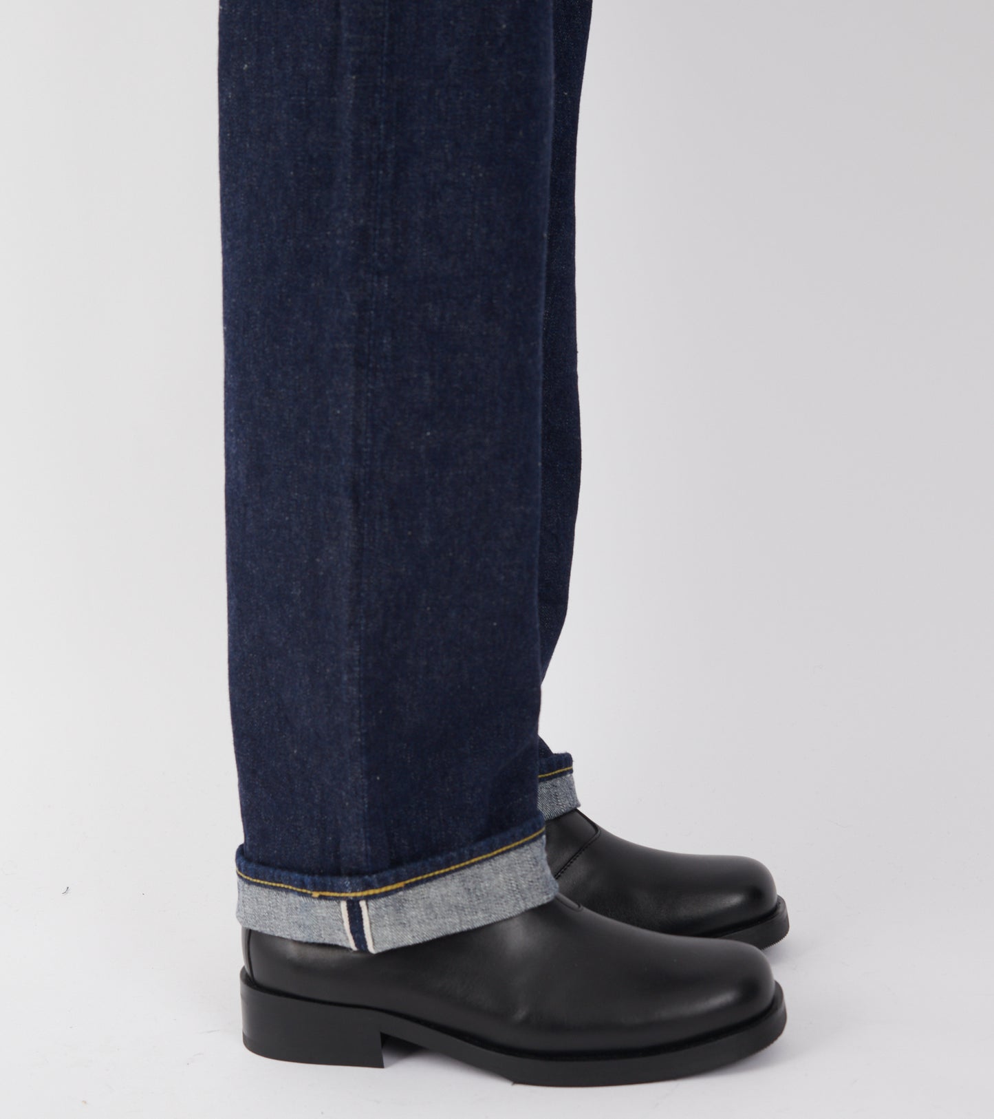 The 1950s Selvedge Denim Jeans One Wash Dark Blue