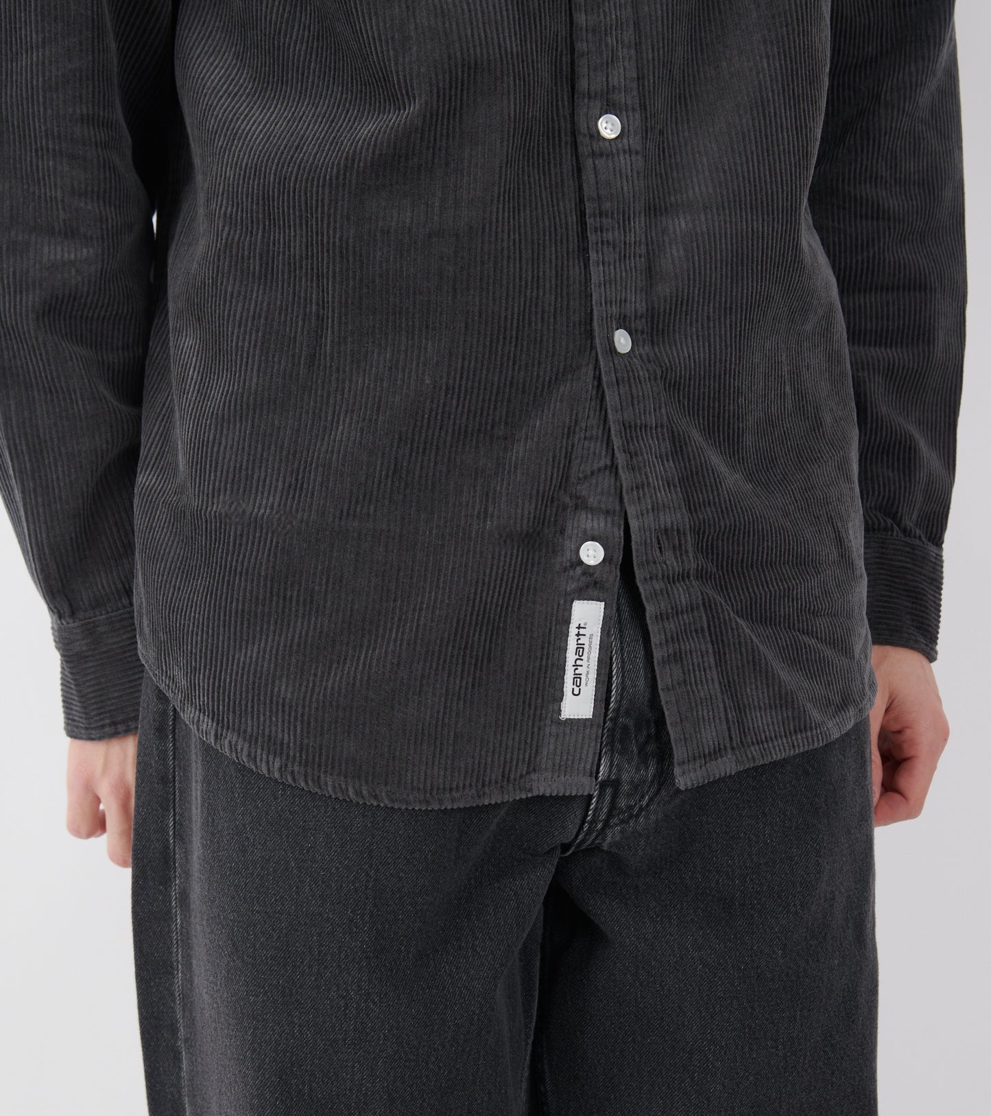 L/S Madison Cord Shirt Graphite