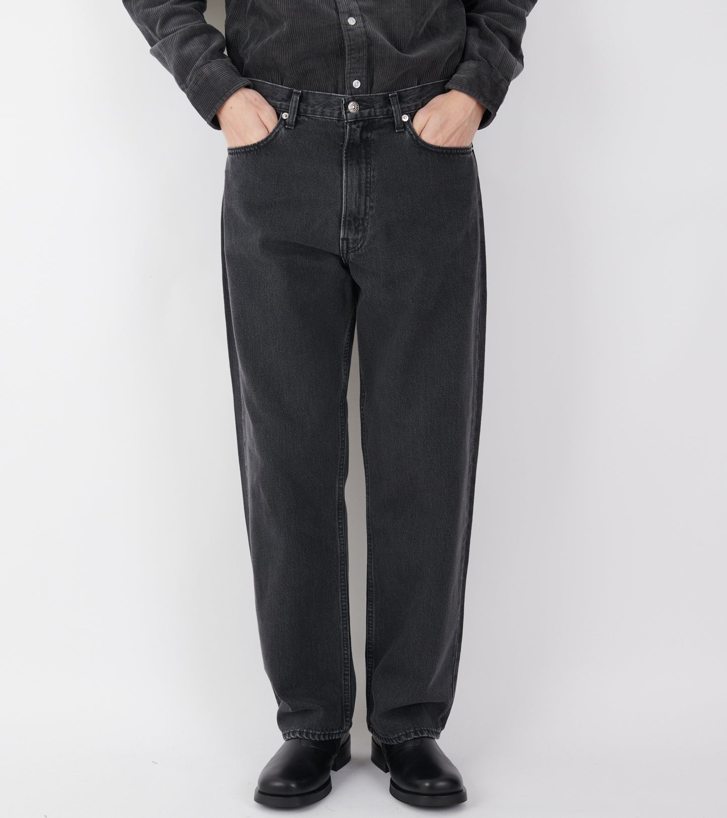 101 Dad Fit Denim Jeans Black Stone Washed