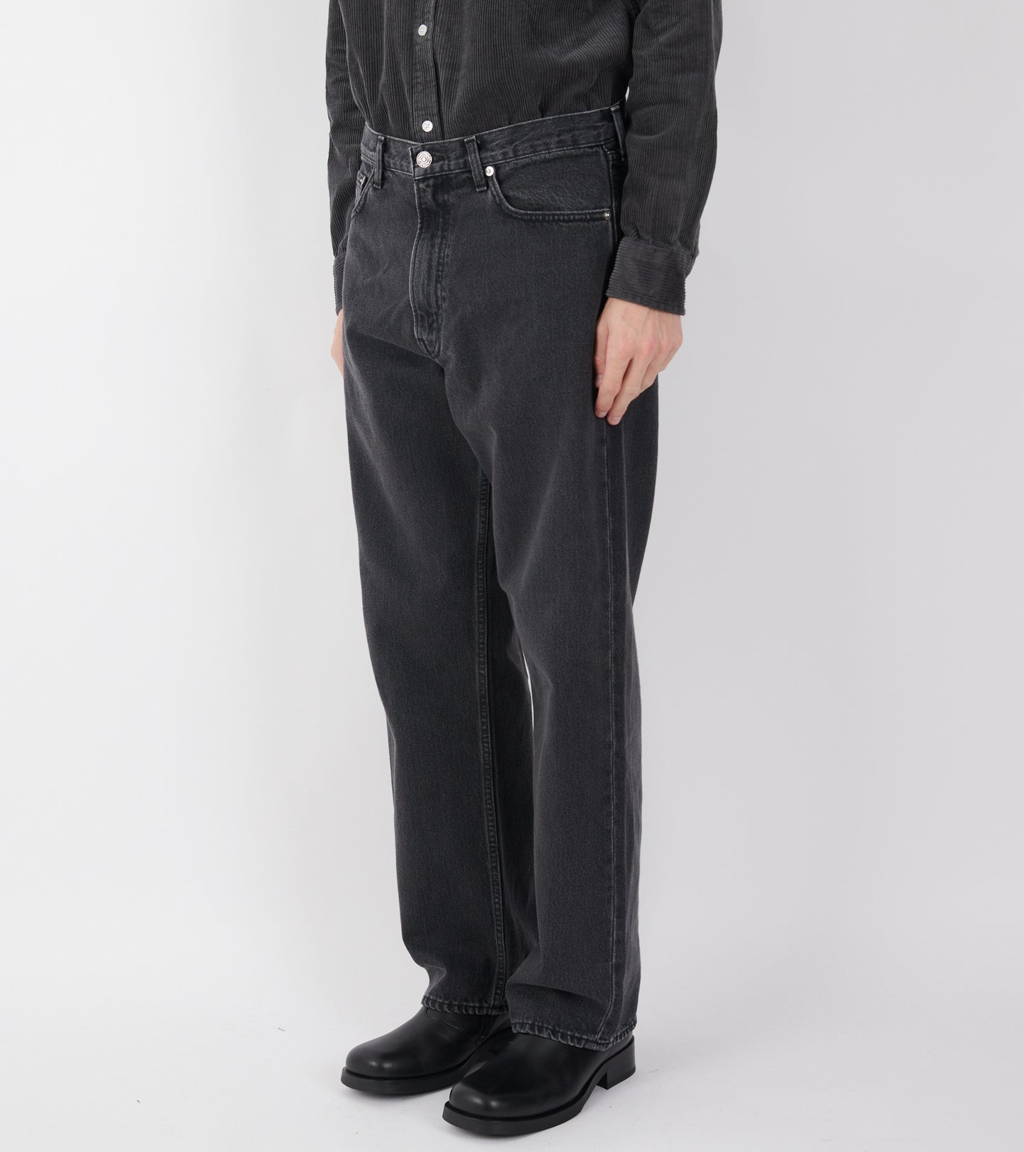 101 Dad Fit Denim Jeans Black Stone Washed