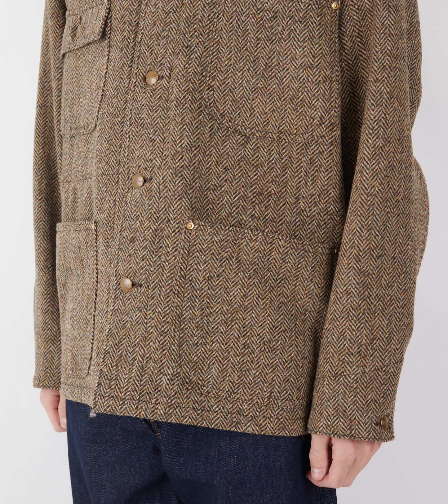 Harris Tweed Wool Jacket Brown