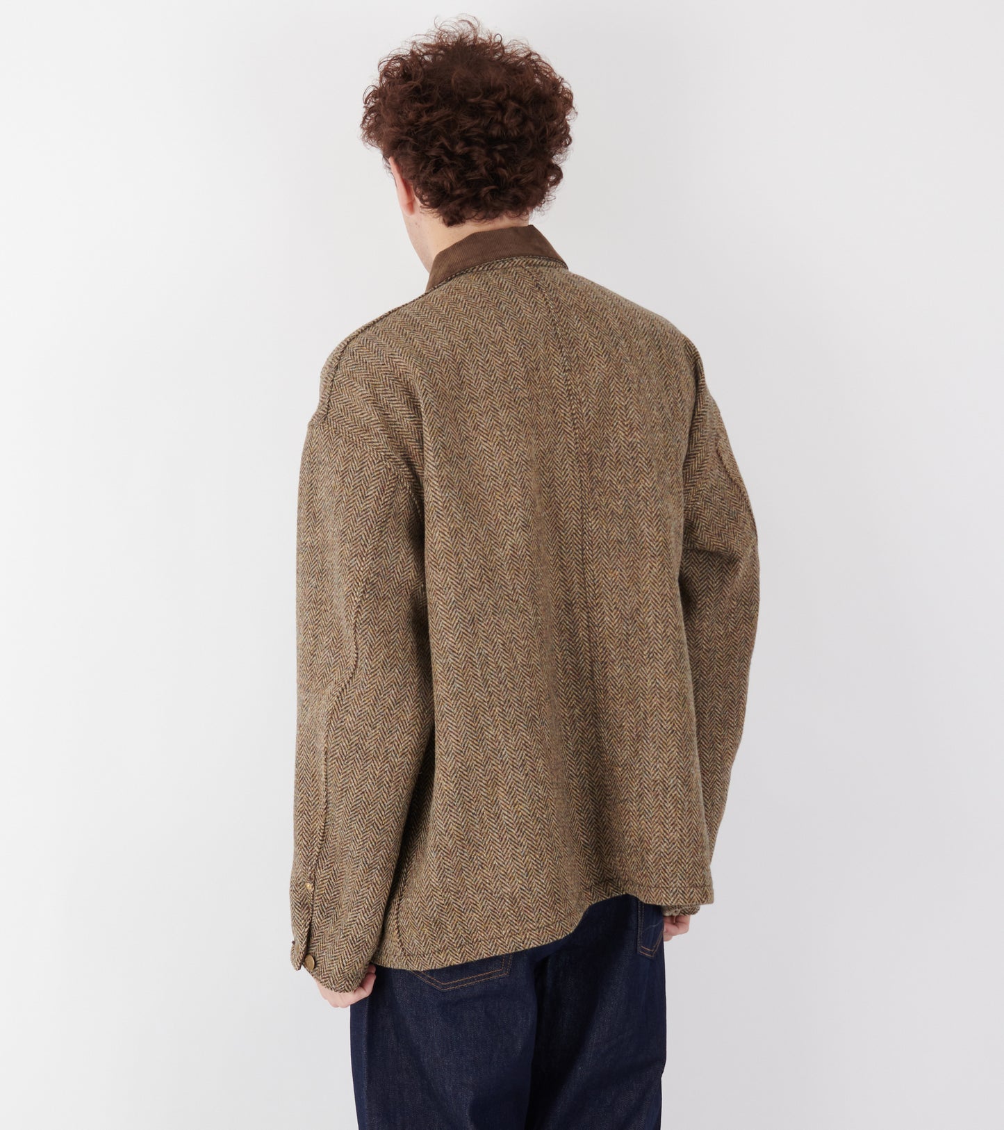 Harris Tweed Wool Jacket Brown