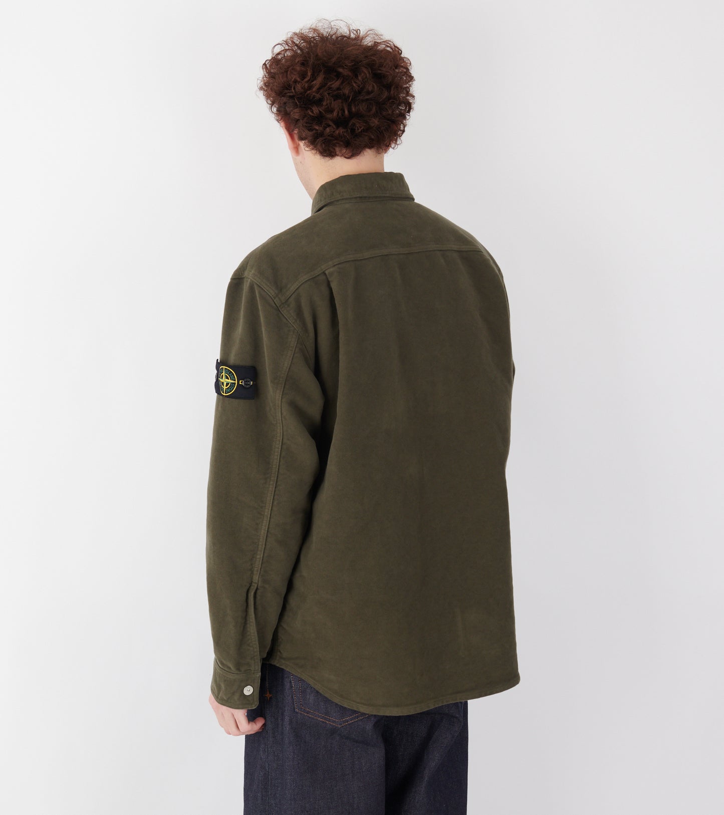 Heavy Soft Cotton Overshirt Olive