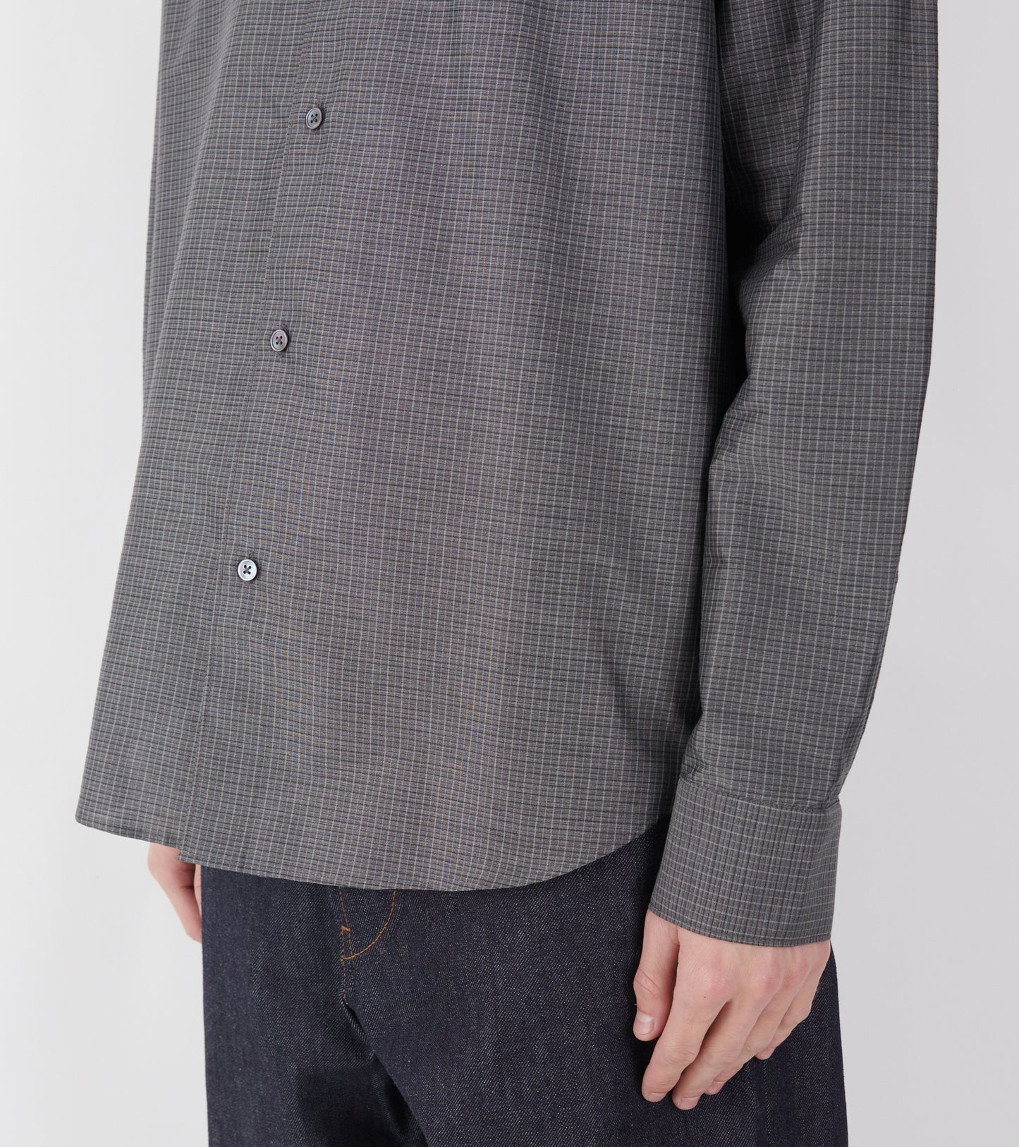 Volume Shirt Grid Charcoal