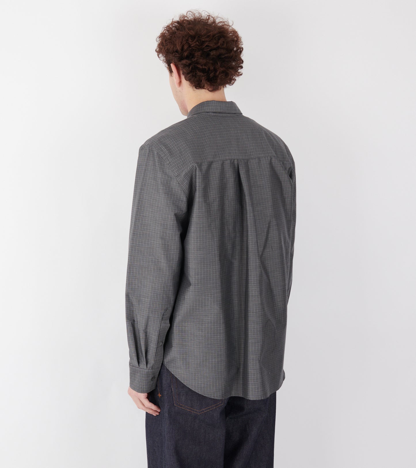 Volume Shirt Grid Charcoal
