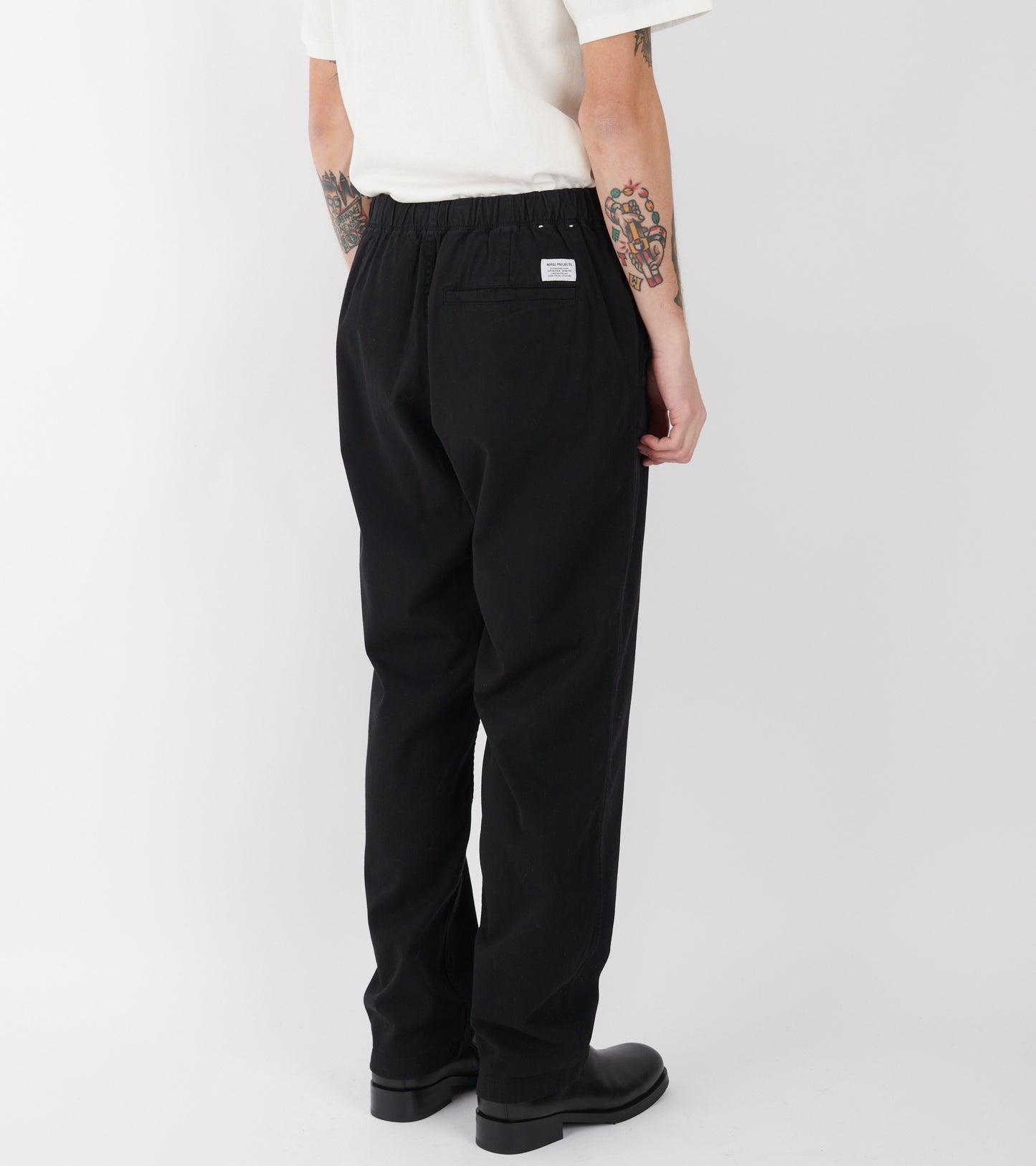 Ezra Relaxed Organic Stretch Twill Trouser Black