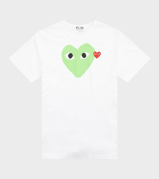 U Big Green Heart T-shirt White