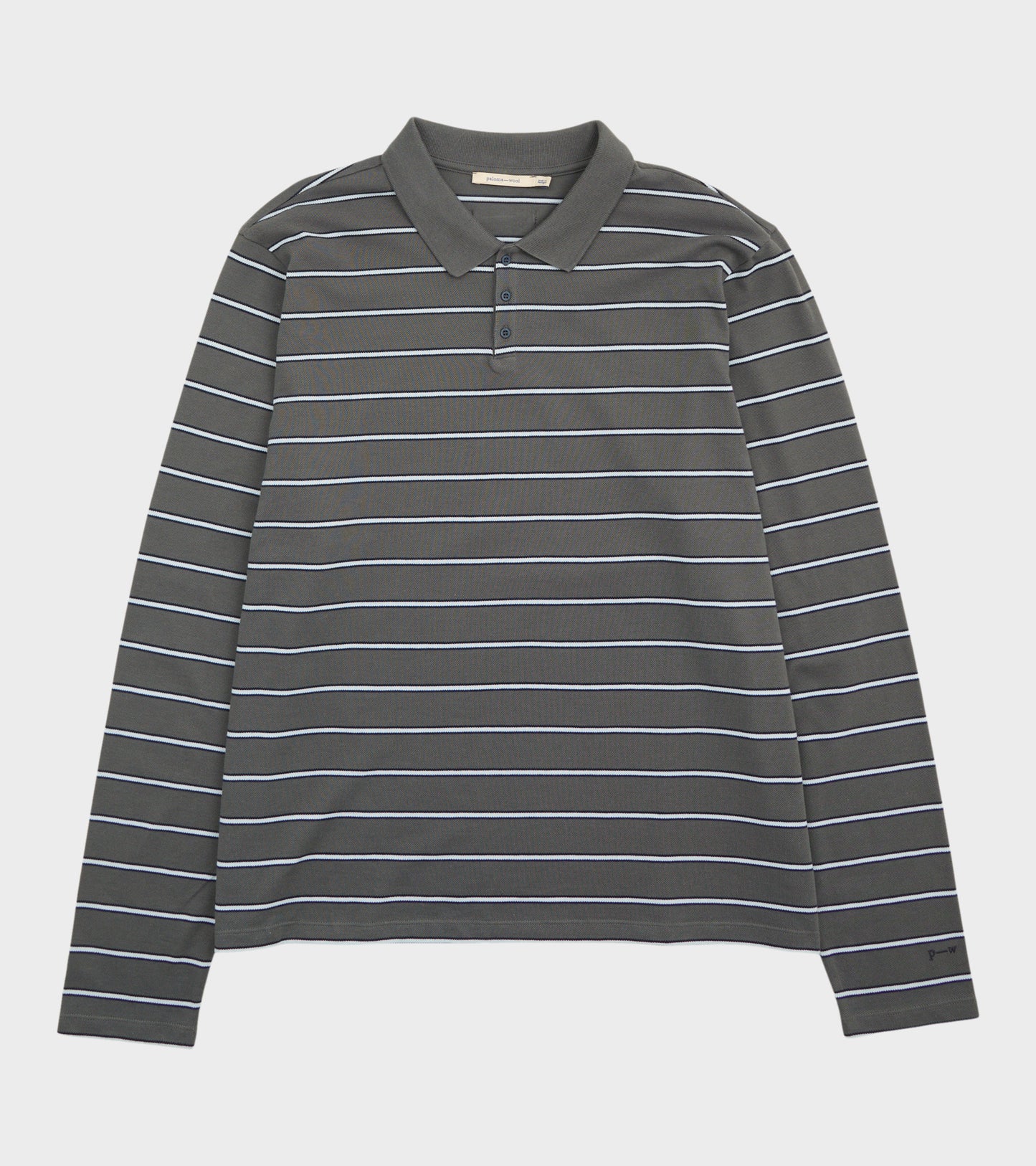 Coty Striped Polo Dark Grey