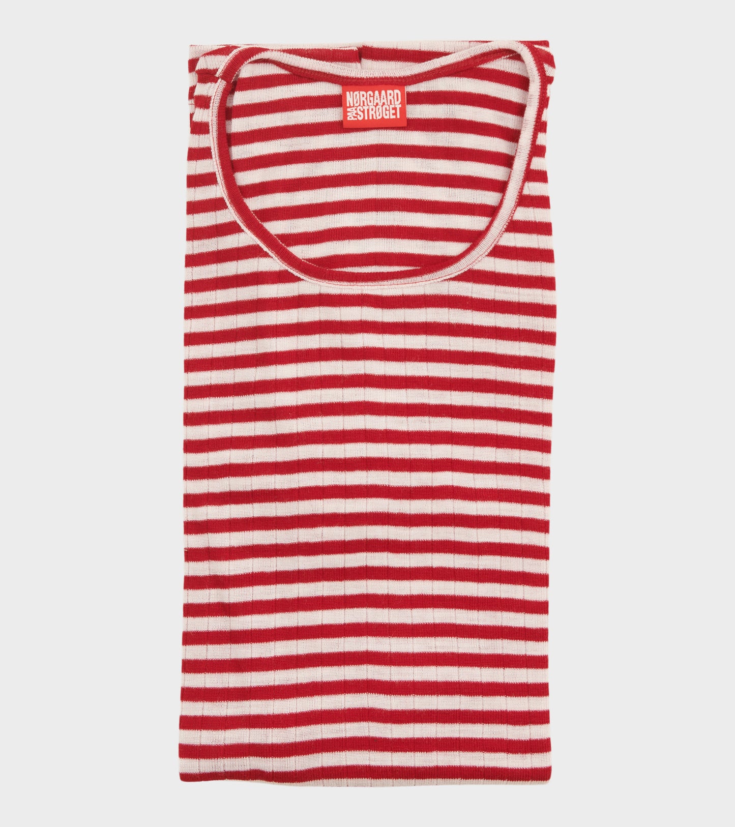 101 Wool Rib Red/Ecru