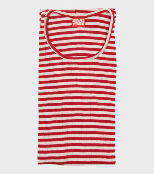 101 Wool Rib Red/Ecru