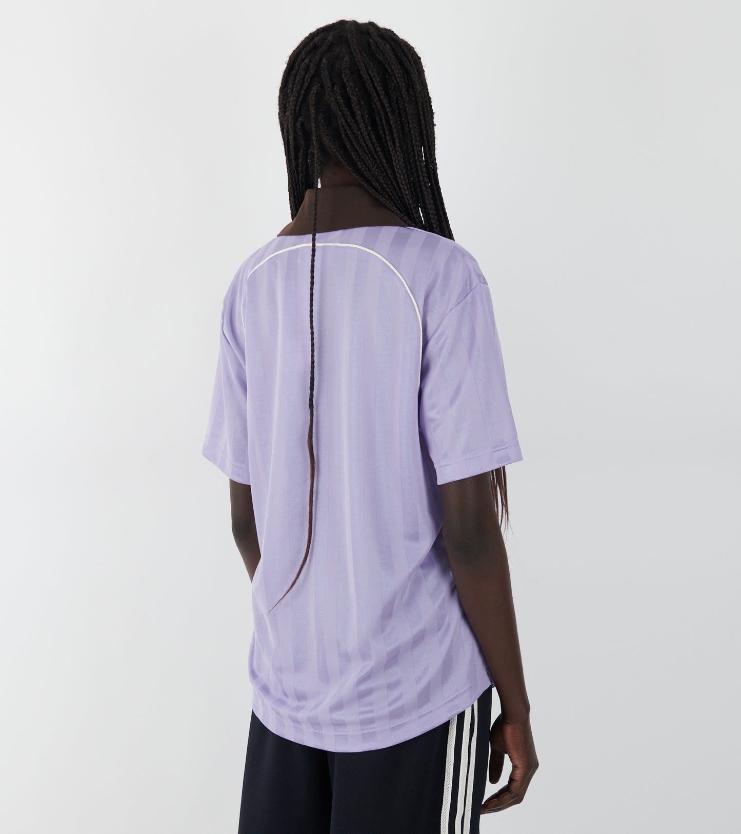 WB Football Tee Light Purple/Dark Brown